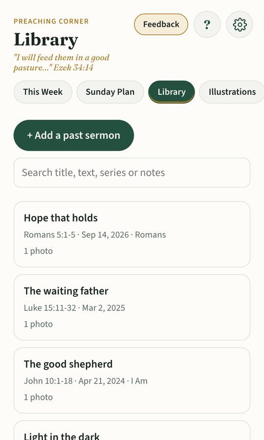 True Care Pastor Library screen